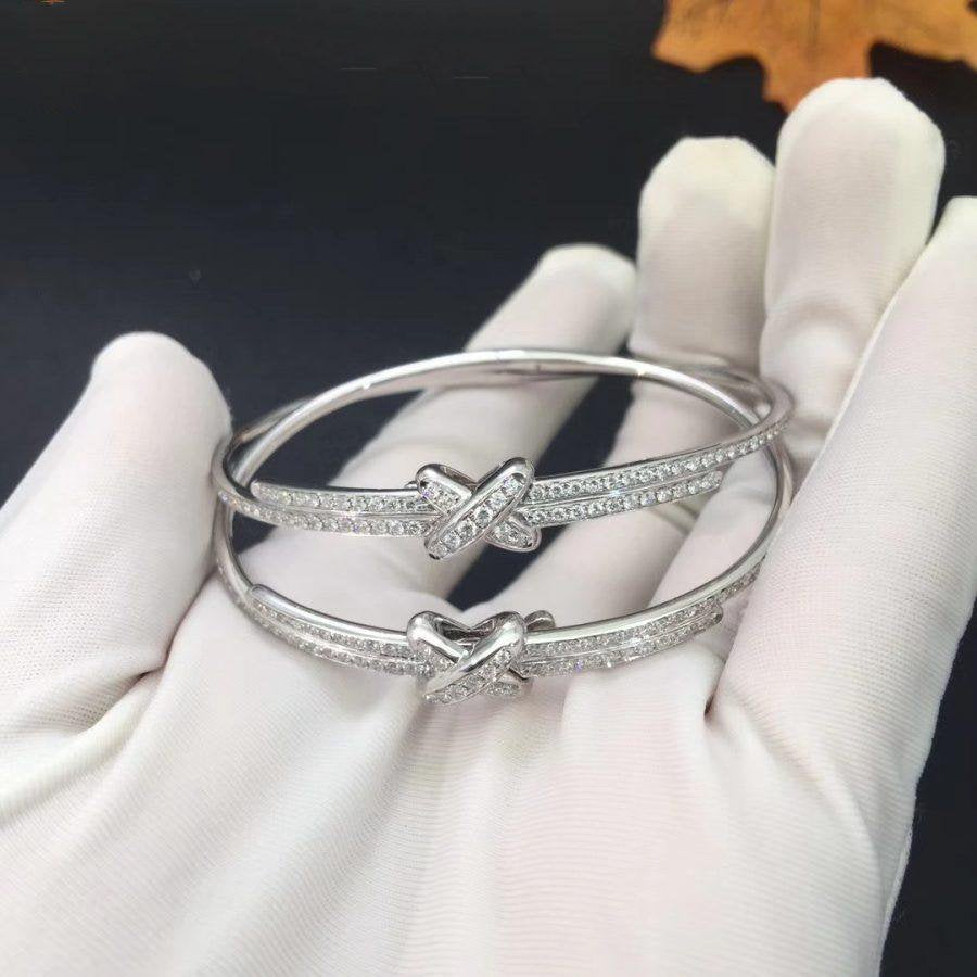 [⭐Clover Jewelry]JEUX DE BRACELET DIAMONDS SILVER