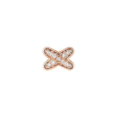 [⭐Clover Jewelry]JEUX DE PINK GOLD DIAMOND EARRINGS