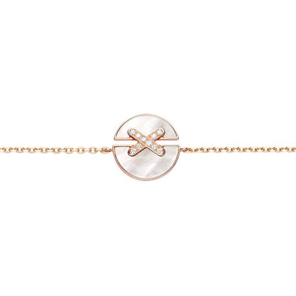 [⭐Clover Jewelry]JEUX DE BRACELET MOP PINK GOLD DIAMONDS