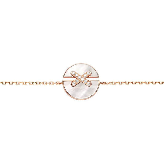 [⭐Clover Jewelry]JEUX DE BRACELET MOP PINK GOLD DIAMONDS