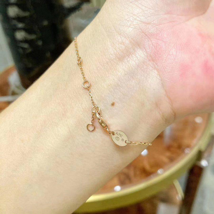 [⭐Clover Jewelry]JEUX DE BRACELET MOP PINK GOLD DIAMONDS