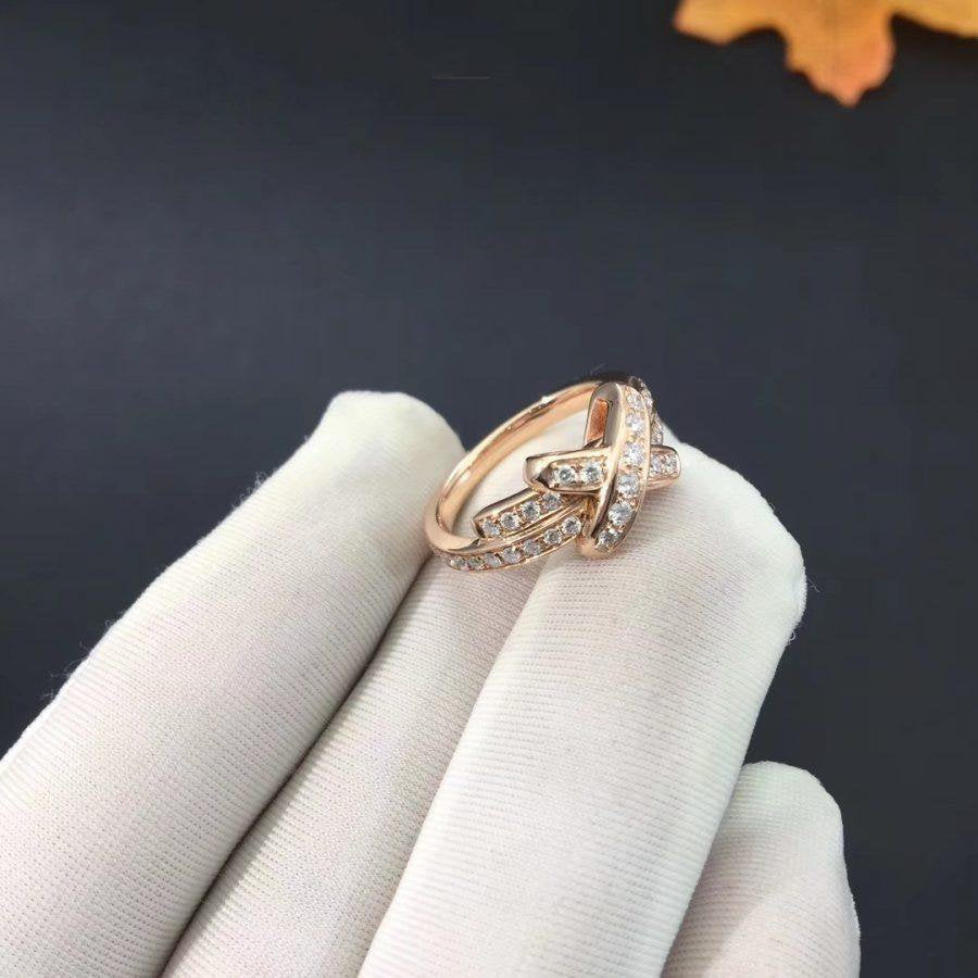 [⭐Clover Jewelry]JEUX DE RING PINK GOLD DIAMOND