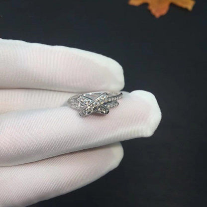 [⭐Clover Jewelry]JEUX DE SILVER DIAMOND RING