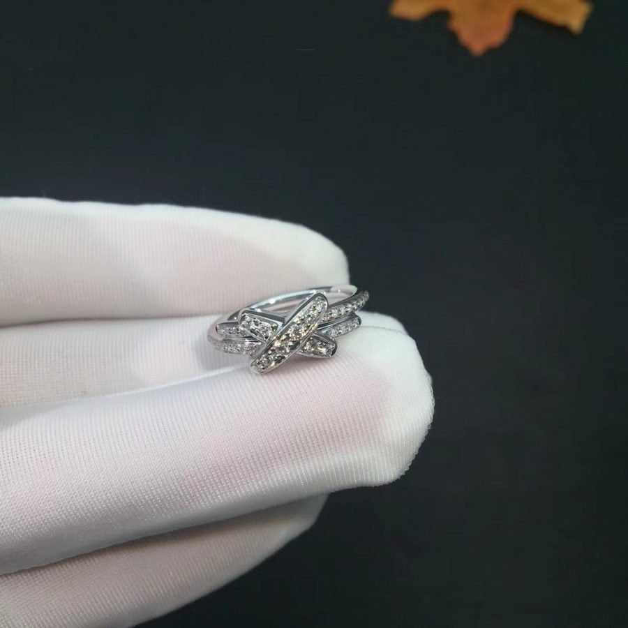 [⭐Clover Jewelry]JEUX DE SILVER DIAMOND RING