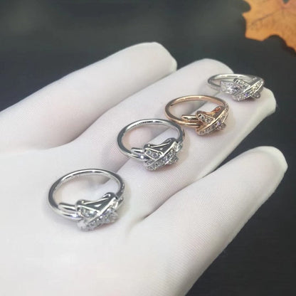 [⭐Clover Jewelry]JEUX DE SILVER DIAMOND RING
