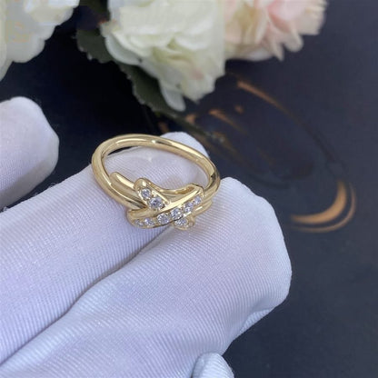 [⭐Clover Jewelry]JEUX DE GOLD DIAMOND RING