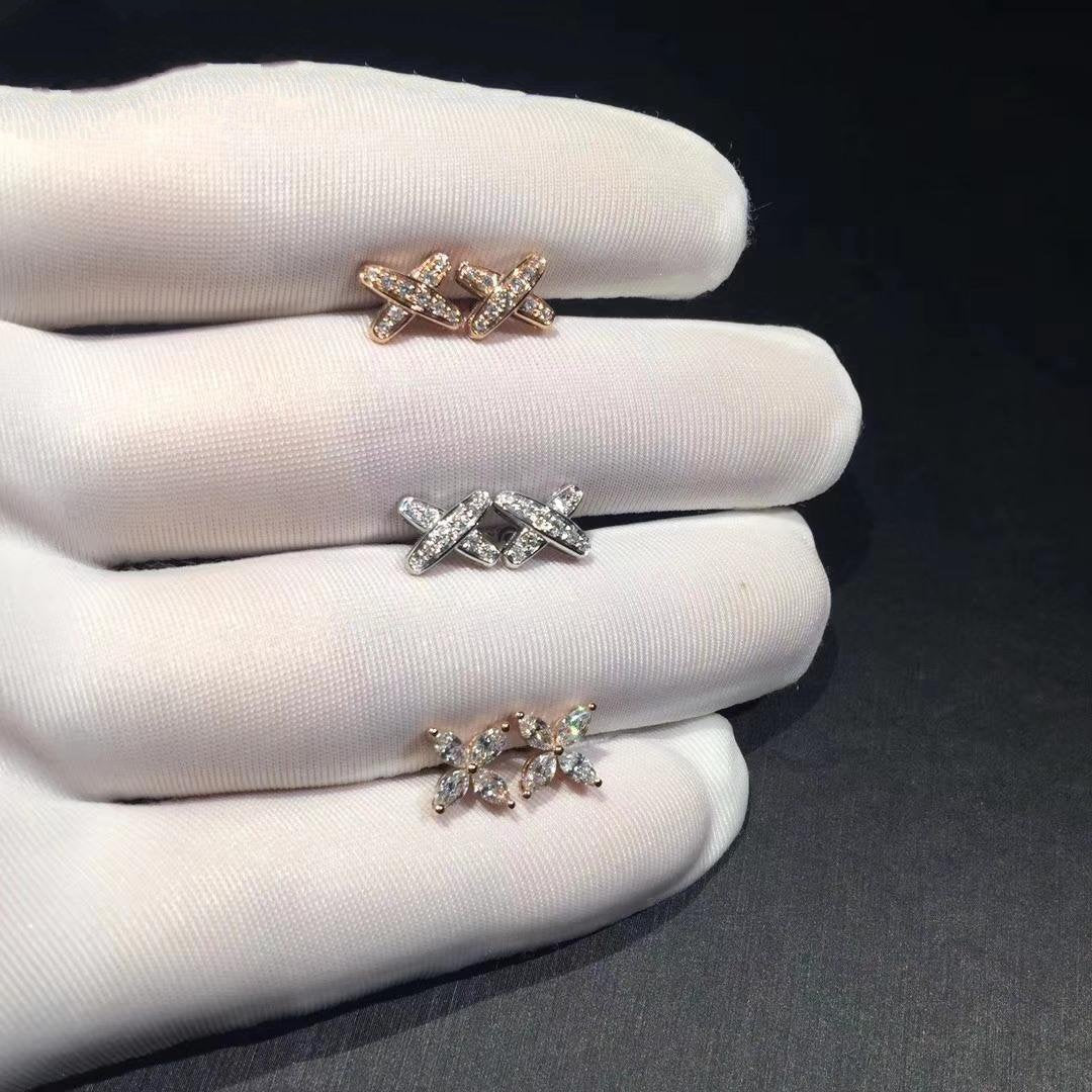 [⭐Clover Jewelry]JEUX DE DIAMOND EARRINGS