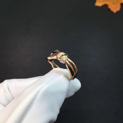 [⭐Clover Jewelry]LIENS RING PINK GOLD DIAMOND