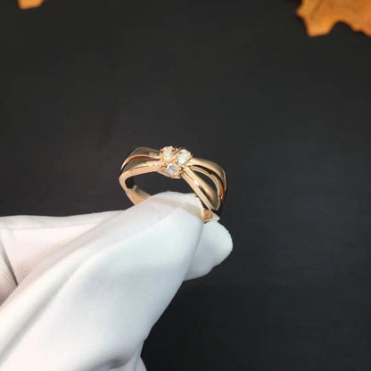 [⭐Clover Jewelry]LIENS RING PINK GOLD DIAMOND