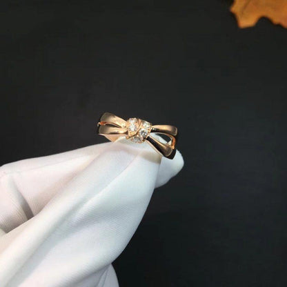 [⭐Clover Jewelry]LIENS RING PINK GOLD DIAMOND