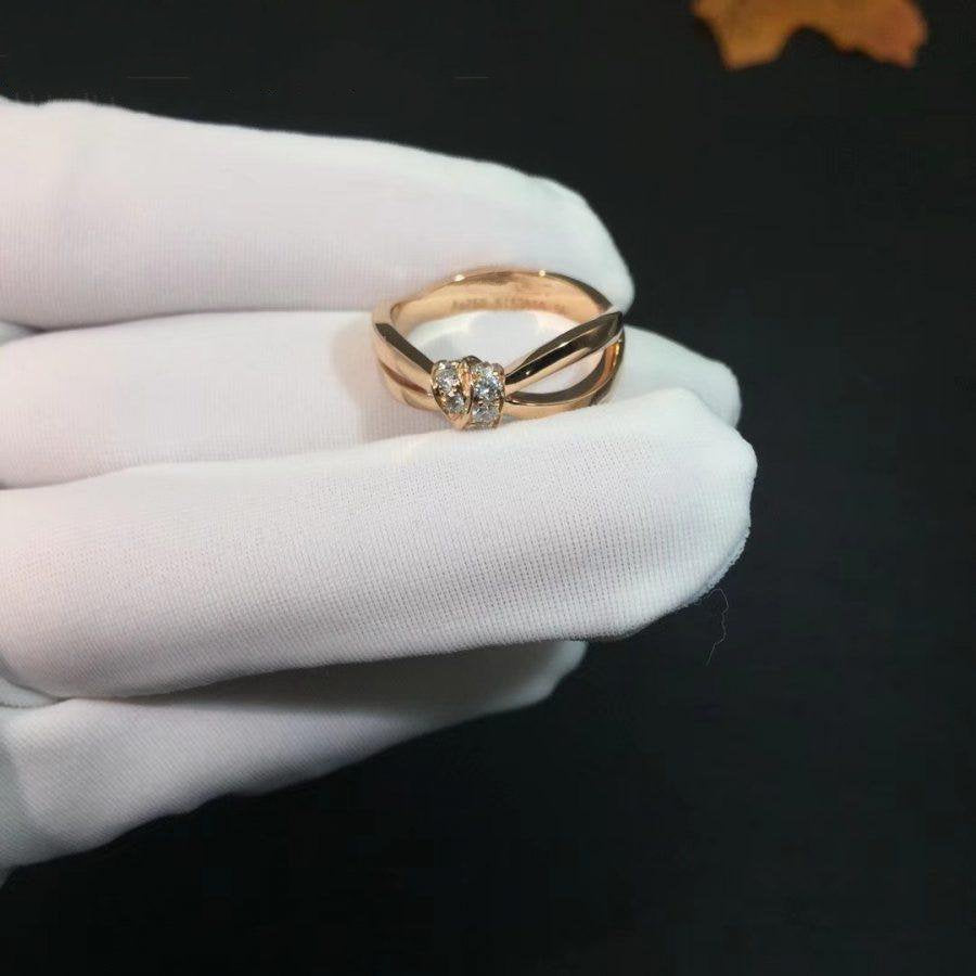 [⭐Clover Jewelry]LIENS RING PINK GOLD DIAMOND