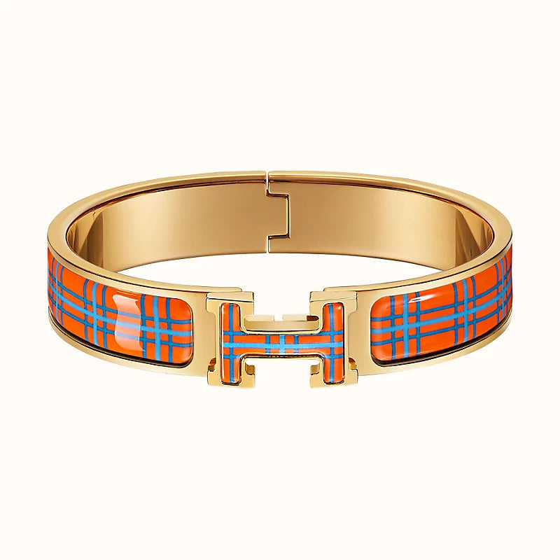 [⭐Clover Jewelry]H TARTAN BRACELET 12MM