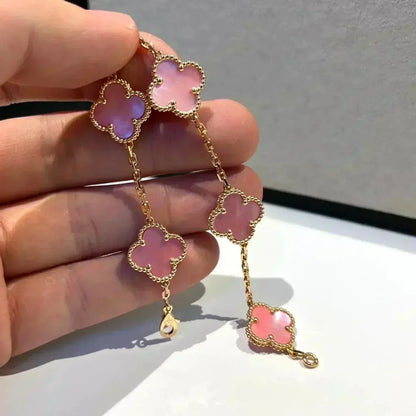 [⭐Clover Jewelry] CLOVER 5 MOTIFS  PINK MOP BRACELET COLLECTION