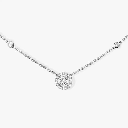 [⭐Clover Jewelry]Diamond Necklace 0,20ct Brilliant Shape Joy