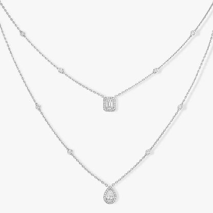 [⭐Clover Jewelry]Diamond Necklace My Twin 2 Rows