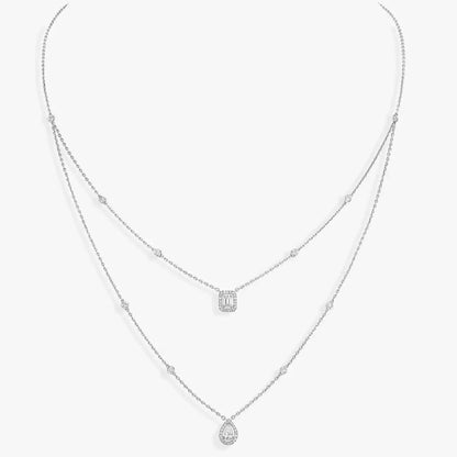 [⭐Clover Jewelry]Diamond Necklace My Twin 2 Rows