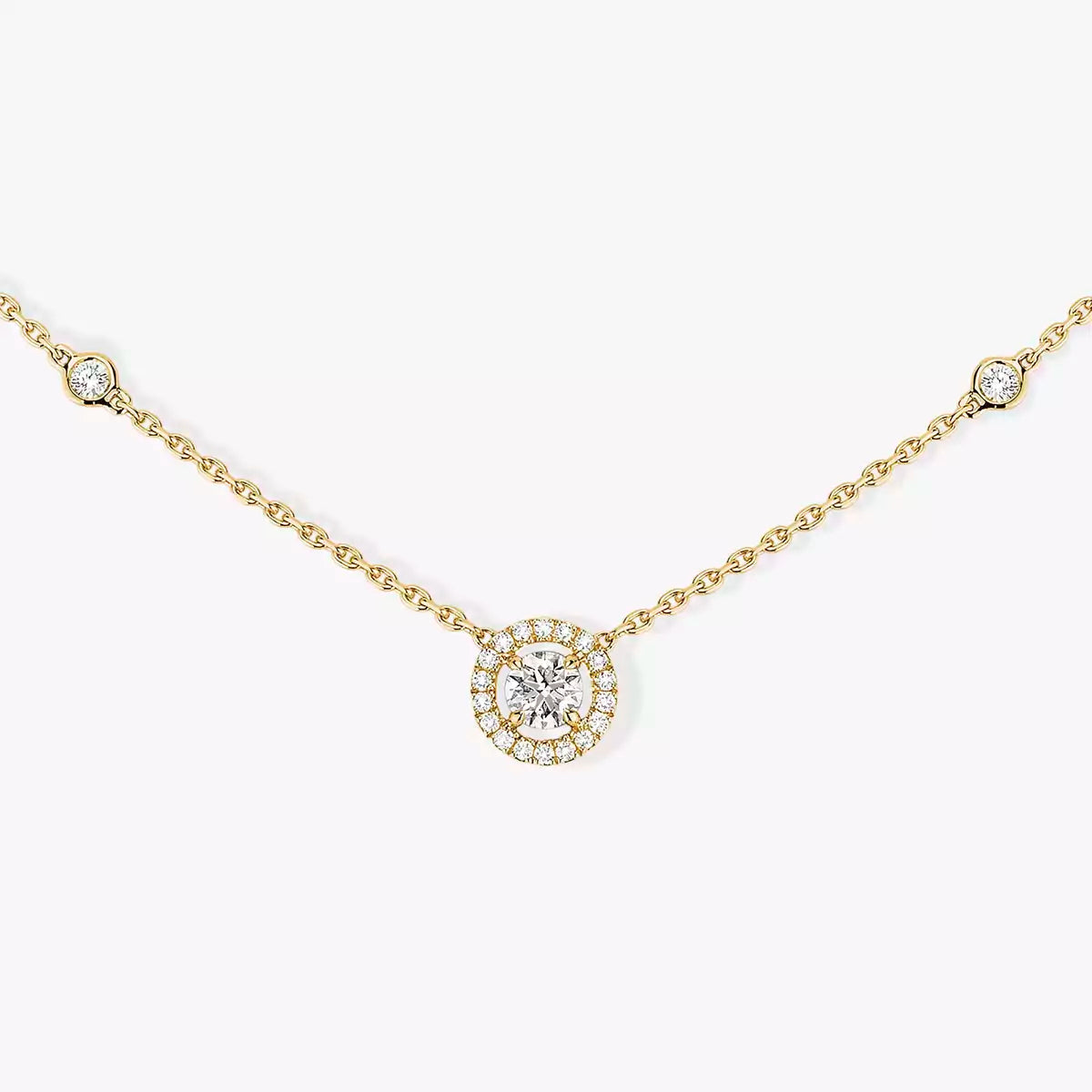 [⭐Clover Jewelry]Diamond Necklace 0,20ct Brilliant Shape Joy