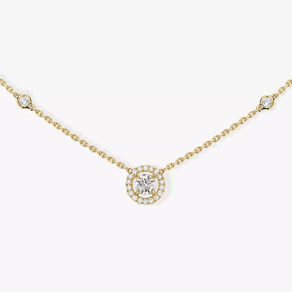 [⭐Clover Jewelry]Diamond Necklace 0,20ct Brilliant Shape Joy