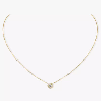 [⭐Clover Jewelry]Diamond Necklace 0,20ct Brilliant Shape Joy