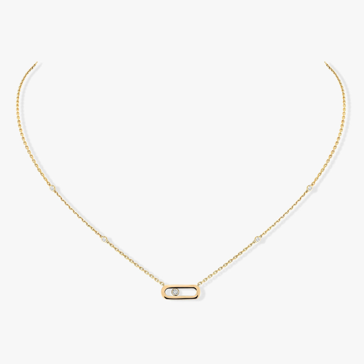 [⭐Clover Jewelry]MOVE UNO DIAMOND NECKLACE