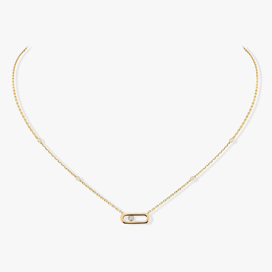 [⭐Clover Jewelry]MOVE UNO DIAMOND NECKLACE