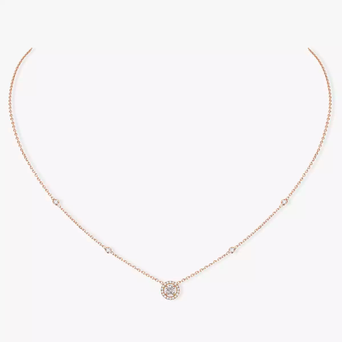 [⭐Clover Jewelry]Diamond Necklace 0,20ct Brilliant Shape Joy