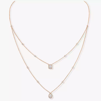 [⭐Clover Jewelry]Diamond Necklace My Twin 2 Rows