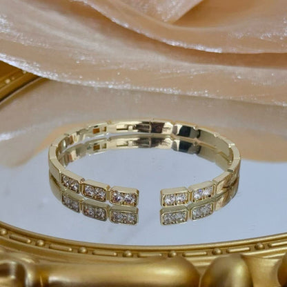 [⭐Clover Jewelry jewelrys]LOVE DIAMOND OPEN  BRACELET