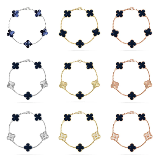 [⭐Clover Jewelry]CLOVER 5 MOTIF PIETERSITE BRACELET COLLECTION