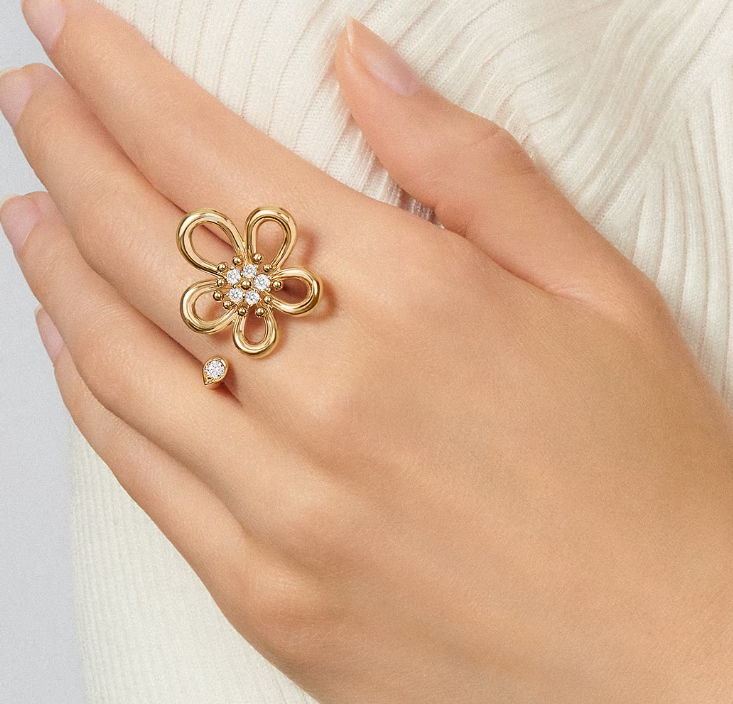 [⭐Clover Jewelry]Flowerlace Between the Finger