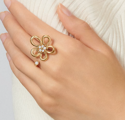 [⭐Clover Jewelry]Flowerlace Between the Finger