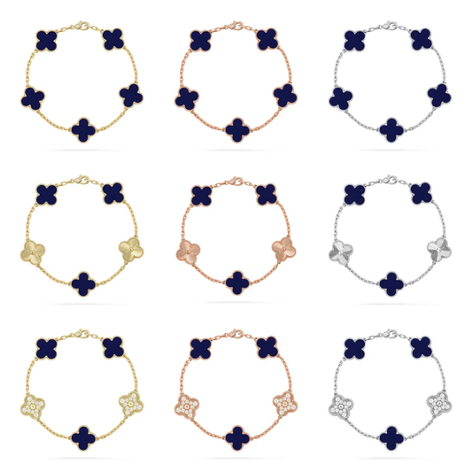 [⭐Clover Jewelry]CLOVER 5 MOTIF LAPIS LAZULI BRACELET COLLECTION