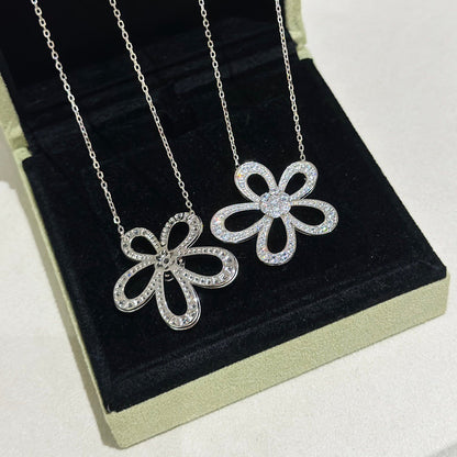 [⭐Clover Jewelry]FLOWERLACE NECKLACE FULL DIAMONDS