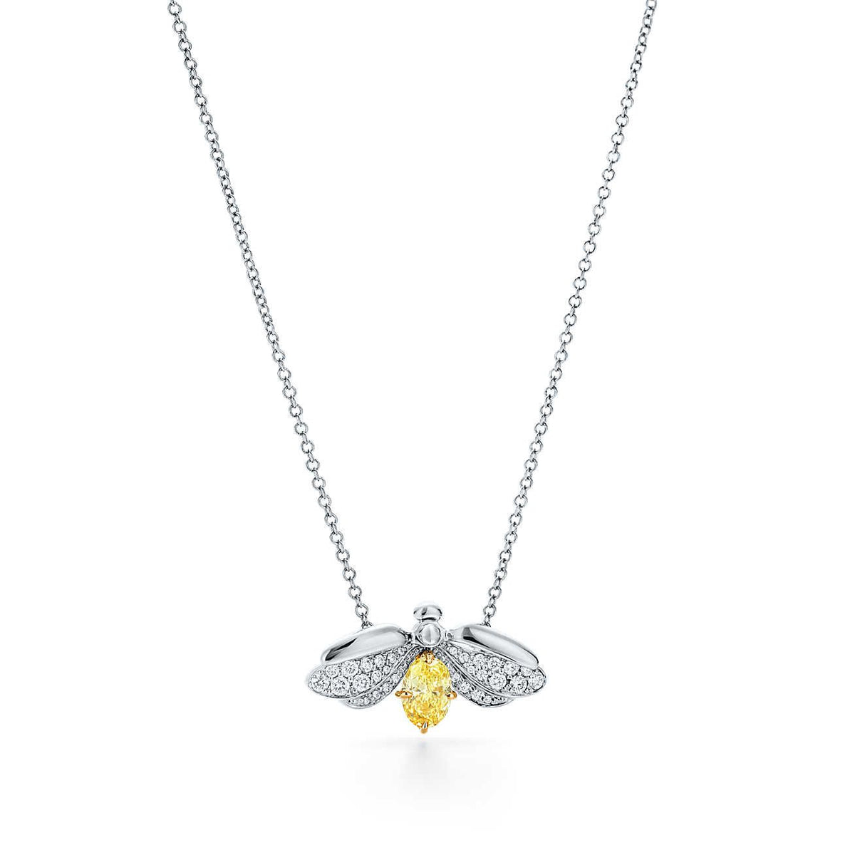 [Clover Jewelry]PAPER FLOWERS YELLOW DIAMOND FIREFLY PENDANT