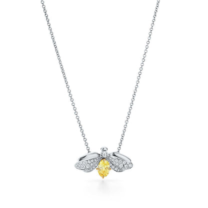 [Clover Jewelry]PAPER FLOWERS YELLOW DIAMOND FIREFLY PENDANT