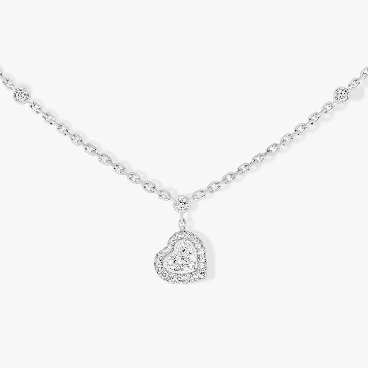 [⭐Clover Jewelry]JOY HEART DIAMOND NECKLACE