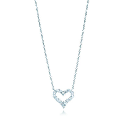 [Clover Jewelry]HEART-SHAPED DIAMOND NECKLACE