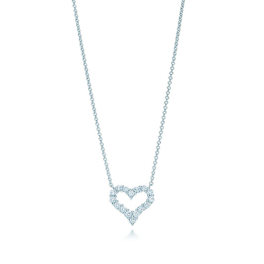 [Clover Jewelry]HEART-SHAPED DIAMOND NECKLACE