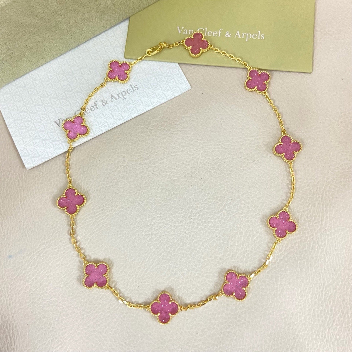 [⭐Clover Jewelry]CLOVER 10 MOTIFS  NEW BUBBLE PINK ENAMEL