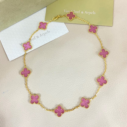 [⭐Clover Jewelry]CLOVER 10 MOTIFS  NEW BUBBLE PINK ENAMEL