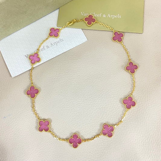 [⭐Clover Jewelry]CLOVER 10 MOTIFS  NEW BUBBLE PINK ENAMEL