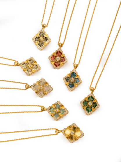 [⭐Clover Jewelry] B.C.L BIG SIZE  ENAMEL NECKLACE（Various colors）