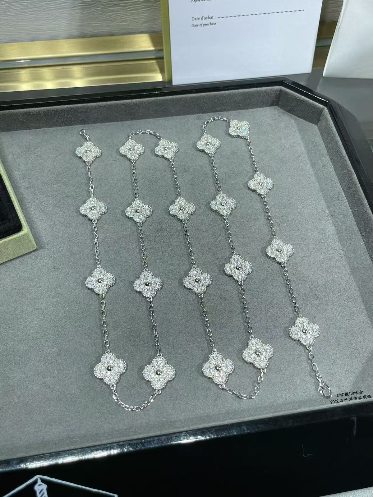 [⭐Clover Jewelry]CLOVER 20 MOTIFS FULL-DIAMOND NECKLACE