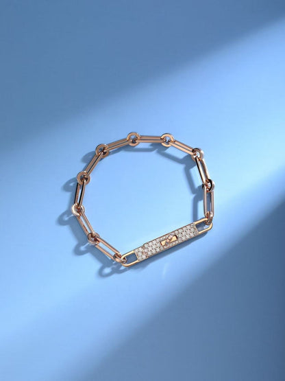 [⭐Clover Jewelry]CHAINE BRACELET SMALL MODEL DIAMOND