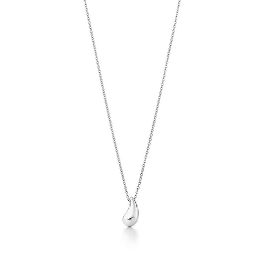[Clover Jewelry]ELSA PERETTI TEARDROP PENDANT STERLING SILVER NECKLACE