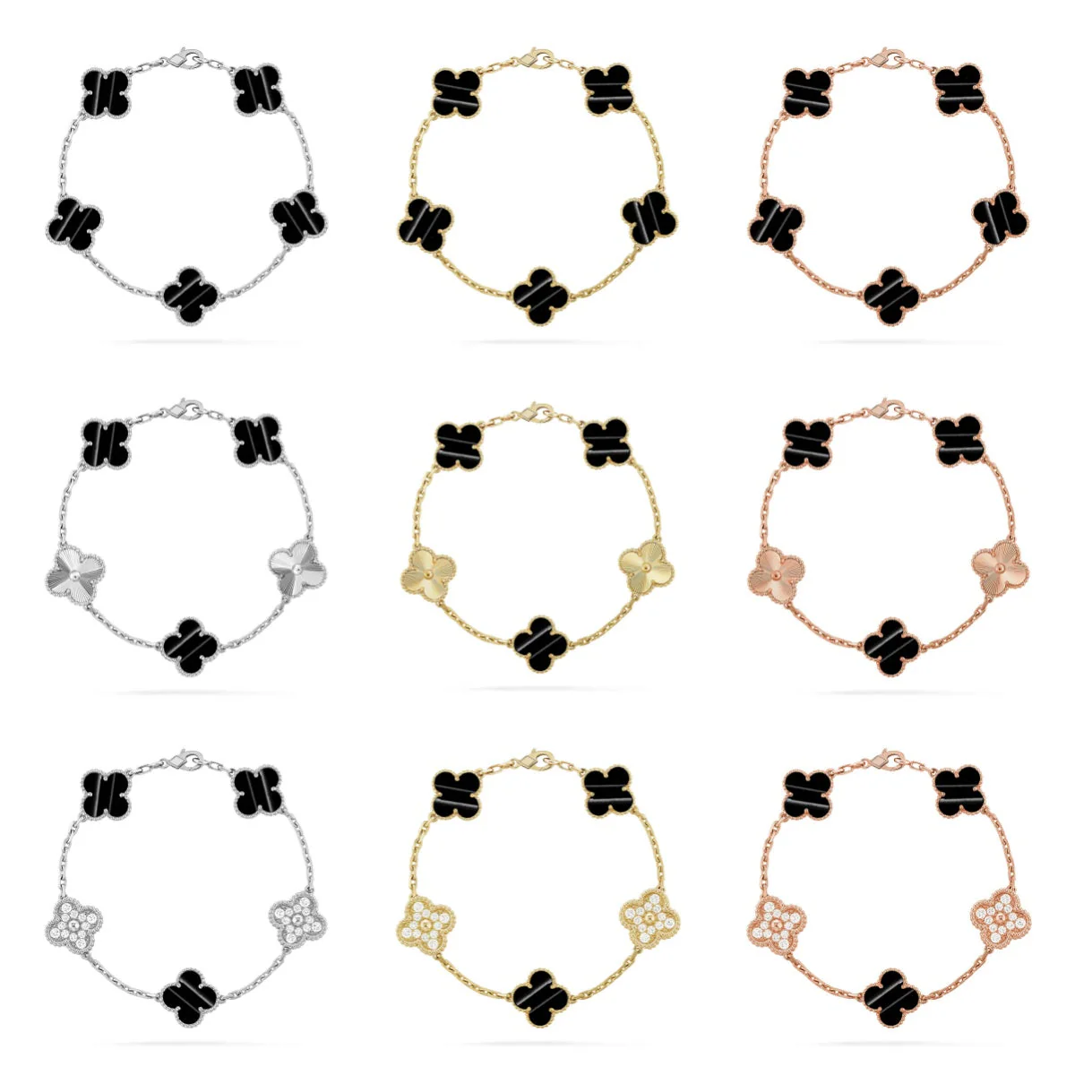 [⭐Clover Jewelry] CLOVER 5 MOTIF PULSAR STONE BRACELET COLLECTION