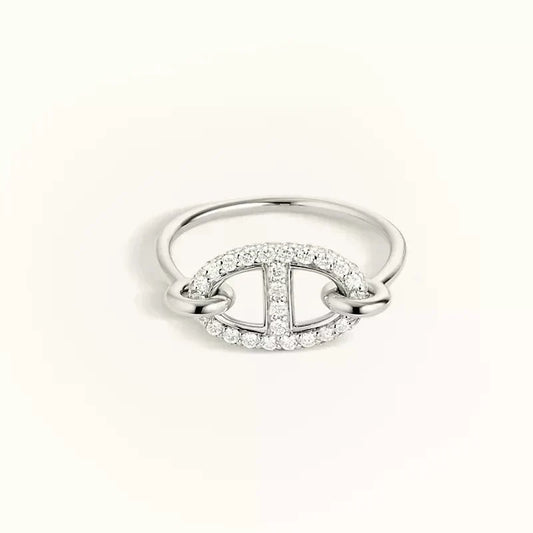 [⭐Clover Jewelry]RONDE SMALL SILVER DIAMOND RING