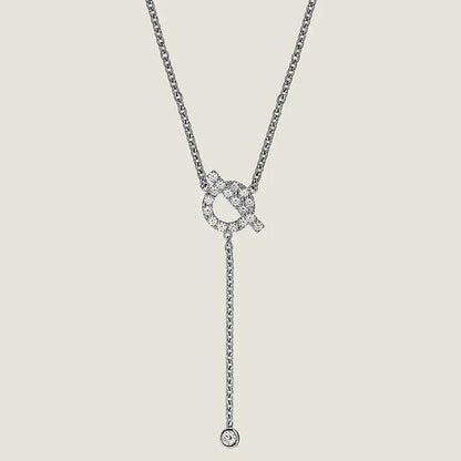 [⭐Clover Jewelry]FINESSE SILVER DIAMOND NECKLACE