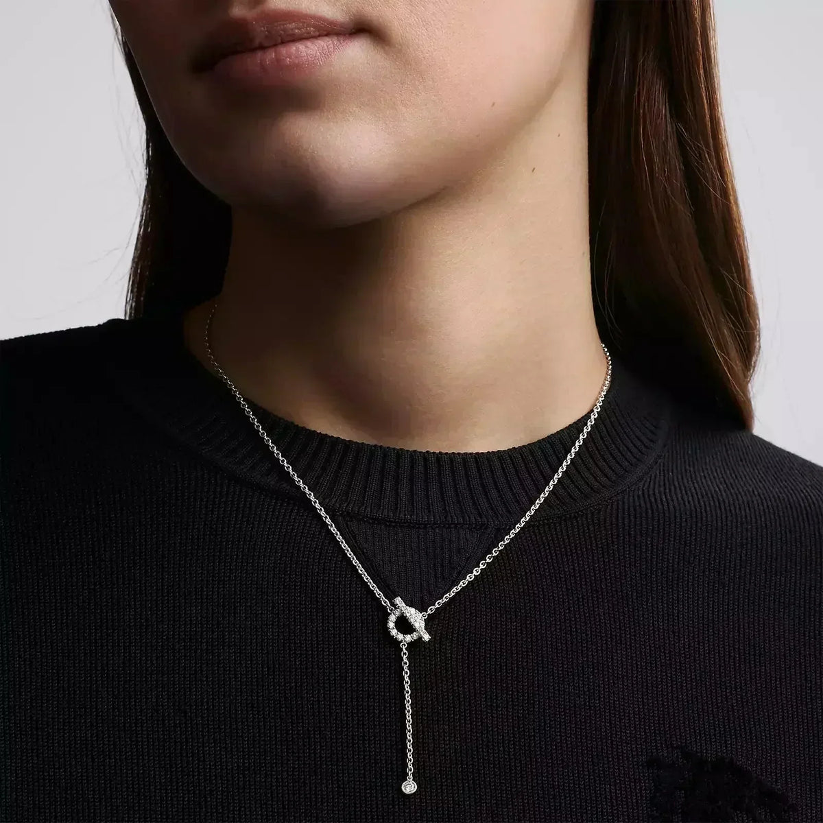 [⭐Clover Jewelry]FINESSE SILVER DIAMOND NECKLACE