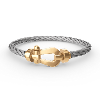 [⭐Clover Jewelry]FORCE LARGE HORSESHOE NO DIAMOND BRACELET GOLD